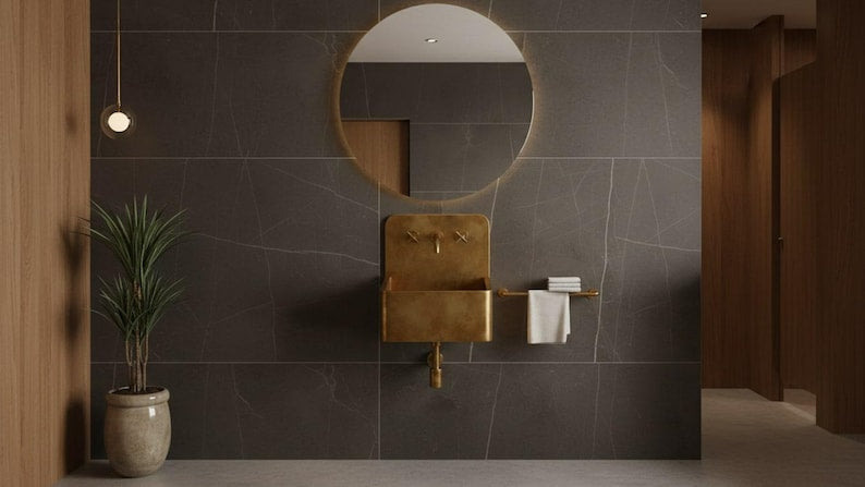 Wall Mounted Brass Utility Sink