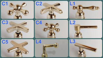 Mother of Pearl Inlay Brass Kitchen Faucet