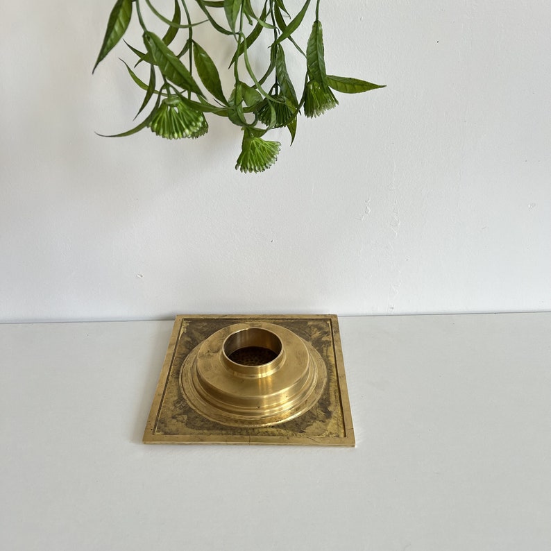 Hammered Solid Brass Square Floor Drain Cover – Modern Shower & Bathroom Drain Grate
