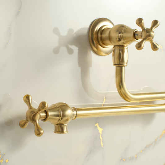 Solid Brass Wall Mount Pot Filler Faucet