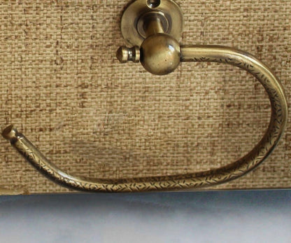 Handmade Solid Brass Bathroom Accessories Set – Moroccan Engraved Luxury Hardware Collection