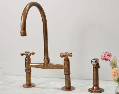 Antique Copper Bridge Faucet