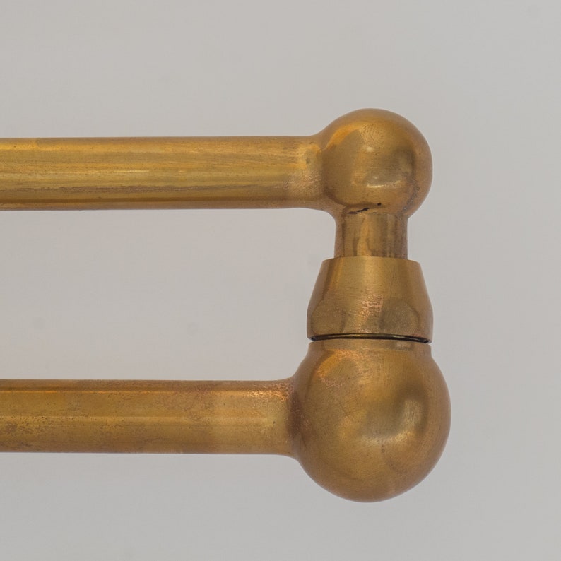 Antique Unlacquered Brass Wall Pot Filler Faucet
