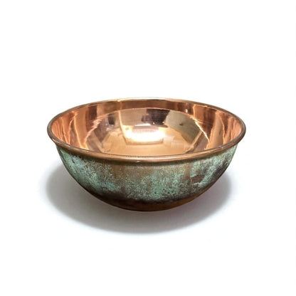 Handcrafted Oxidized Copper Vessel Sink with Patina Finish