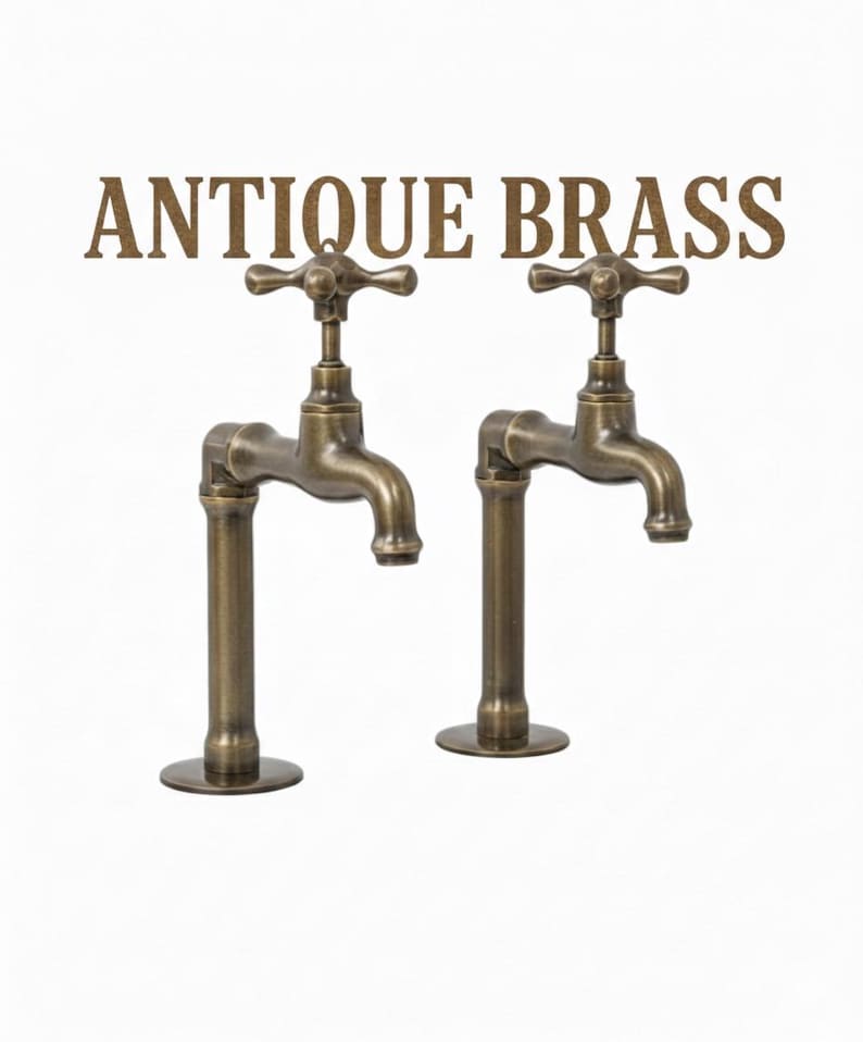Industrial Dark Patina Brass Bathroom Faucet