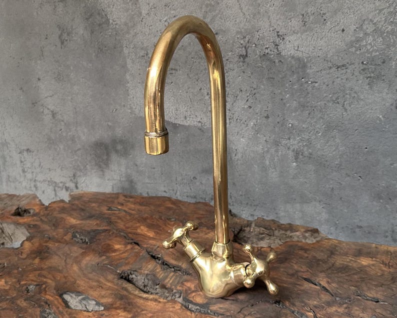 Vintage Solid Brass Bridge Faucet