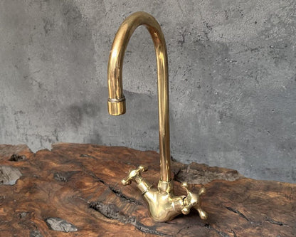 Vintage Solid Brass Bridge Faucet