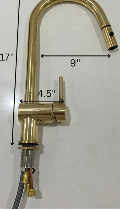 Unlacquered Brass Kitchen Faucet