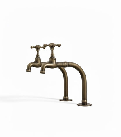 Unlacquered Brass Widespread Bathroom Faucet