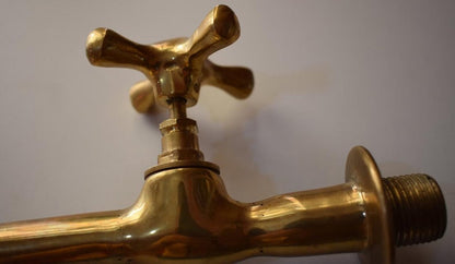 Vintage Brass Wall Spout Tap