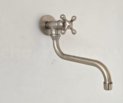 Wall-Mount Faucet Spout with Cross Handle