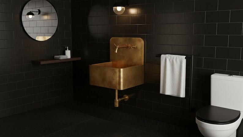 Wall Mounted Brass Utility Sink