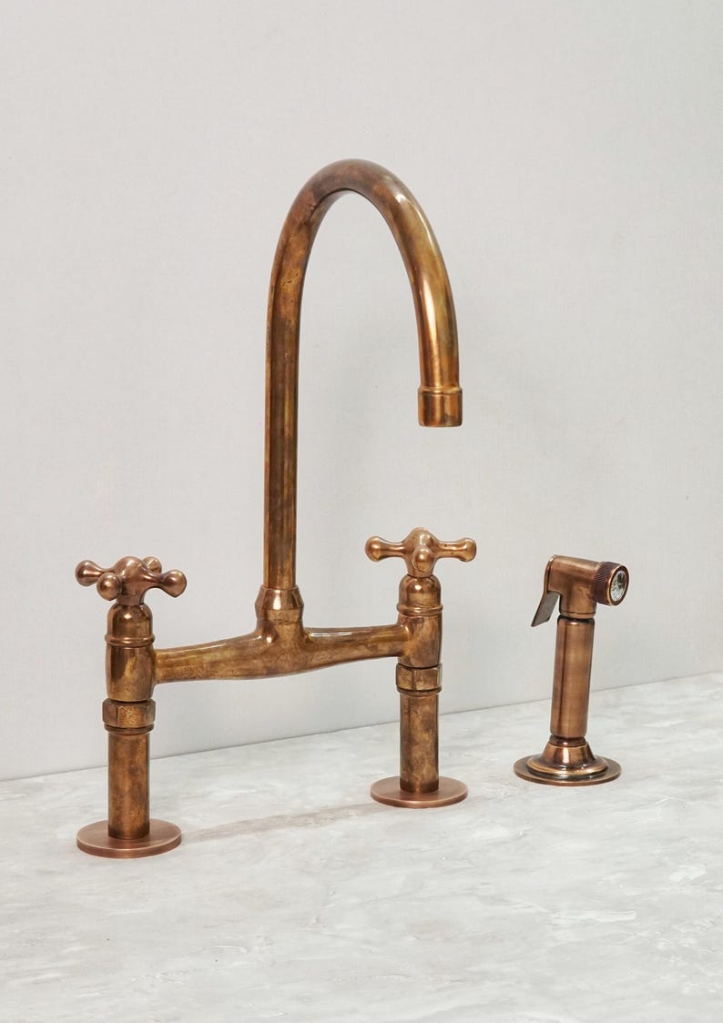 Antique Copper Bridge Faucet