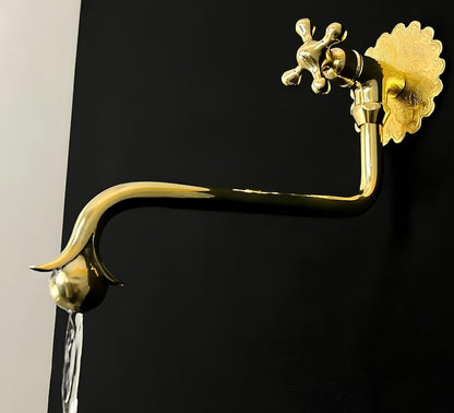 Moroccan Style Brass Wall Faucet