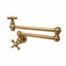 Wall Mounted Folding Stove Faucet with Cross Handles