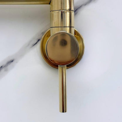 Modern Unlacquered Brass Pot Filler Faucet