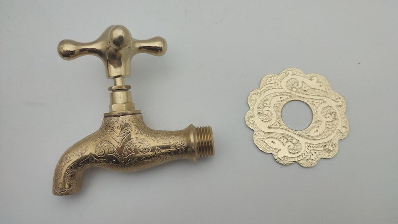 Moroccan Brass Wall Faucet
