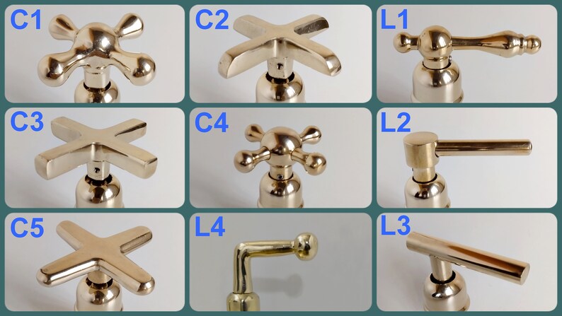 Luxury Brass & Bone Inlay Bridge Faucet