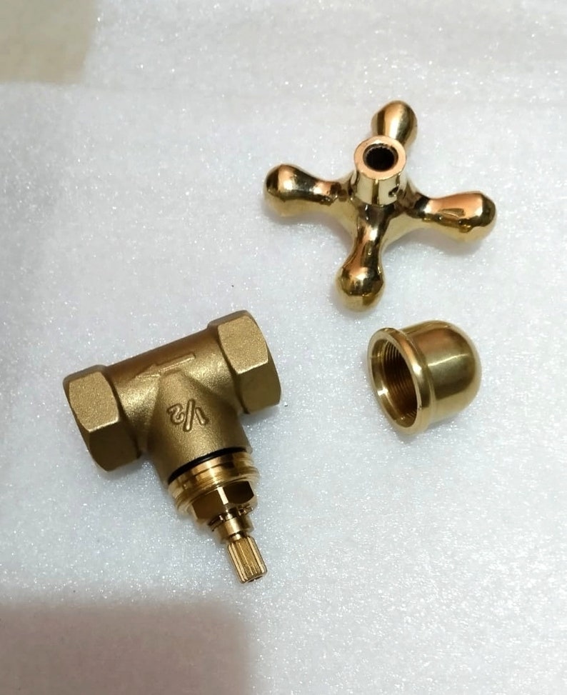 Vintage Cross Handle Stop Valves