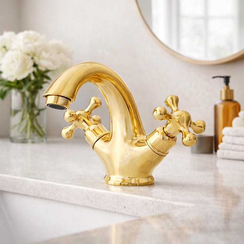 Luxury Polished Brass Bathroom Faucet