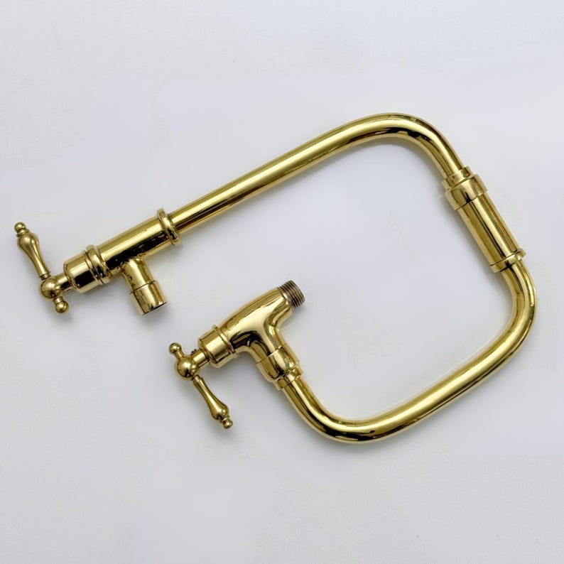 Polished Brass Wall-Mount Faucet