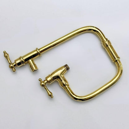 Polished Brass Wall-Mount Faucet
