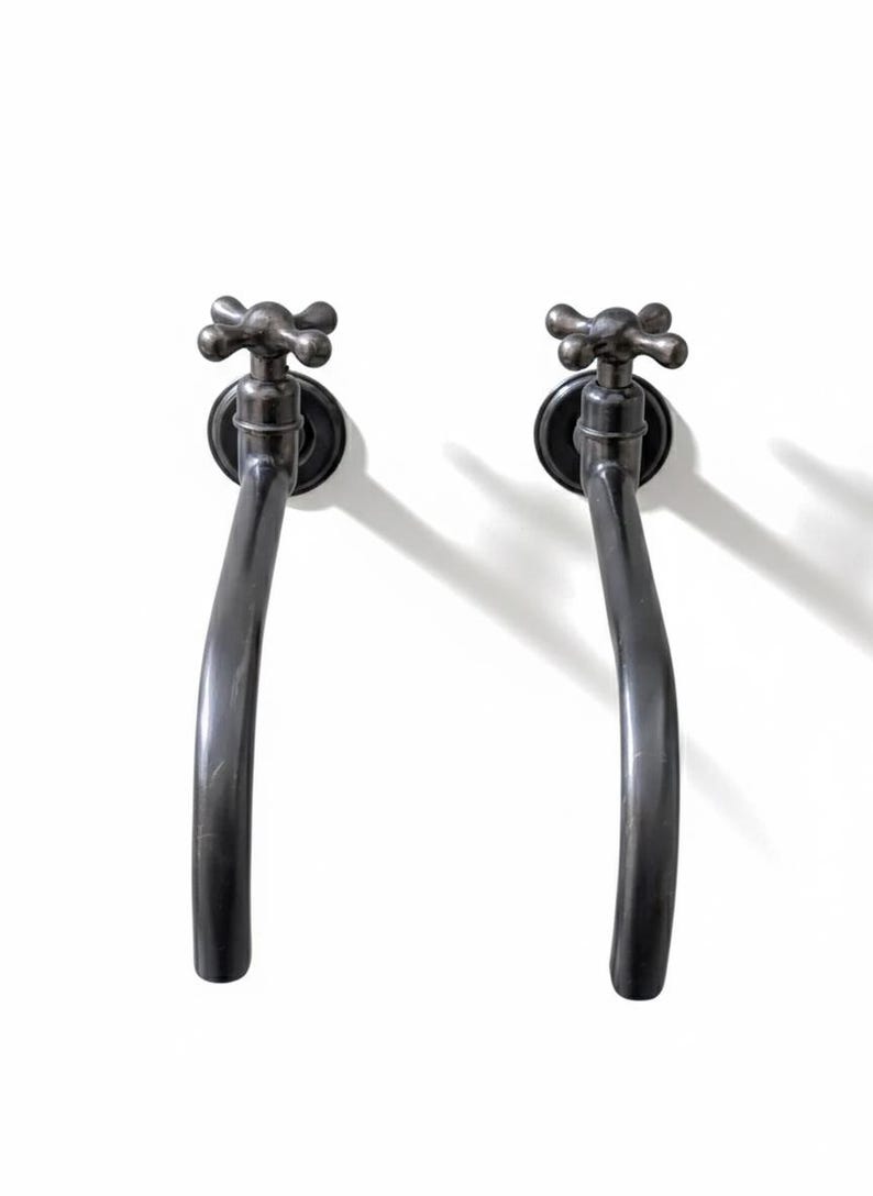 Dark Patina Brass Wall Mount Faucet