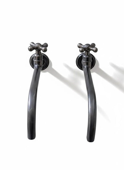 Dark Patina Brass Wall Mount Faucet