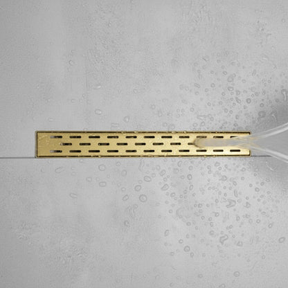 Solid Brass Linear Shower Drain Cover – Slim Slot Grate Modern Bathroom Drain
