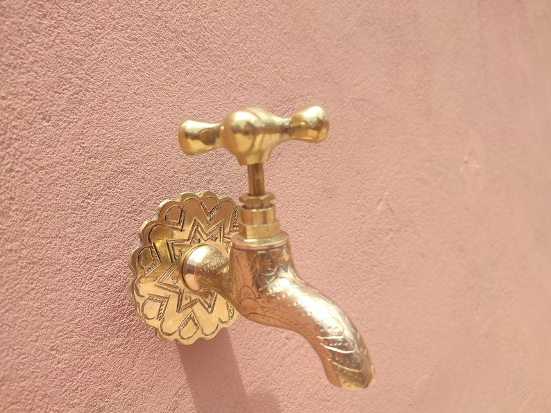 Antique Copper Wall-Mount Bridge Faucet