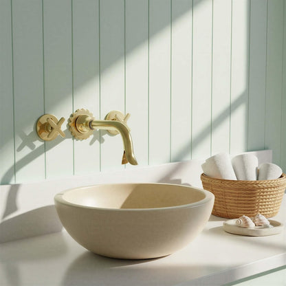 Brass Wall-Mount Bathroom Faucet
