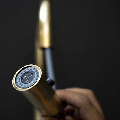 Solid Brass Pull-Down Sprayer Head