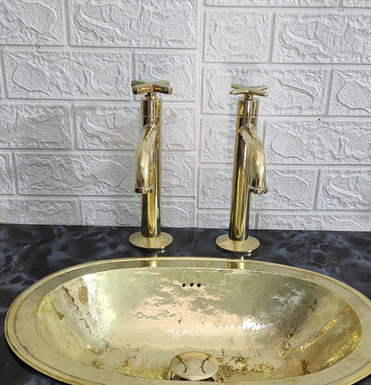 Artisan Unlacquered Brass Deck-Mount Faucet
