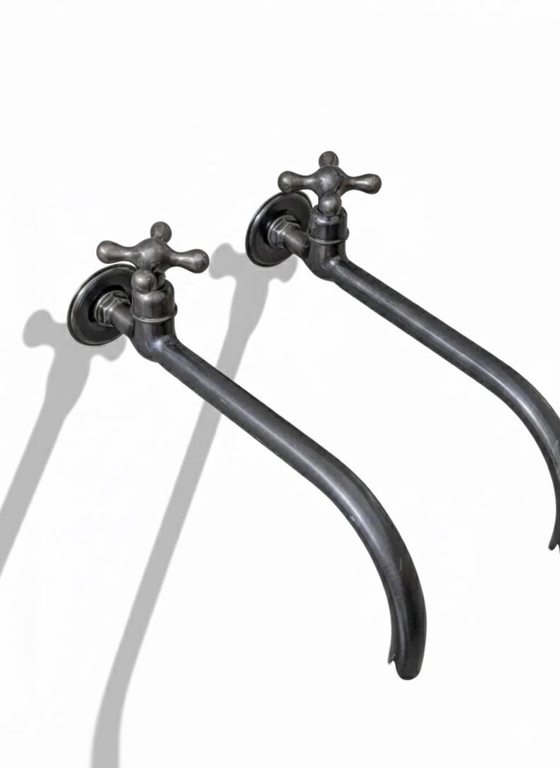 Dark Patina Brass Wall Mount Faucet