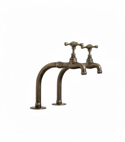 Unlacquered Brass Widespread Bathroom Faucet