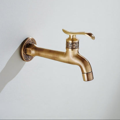 Antique Brass Wall Bibcock