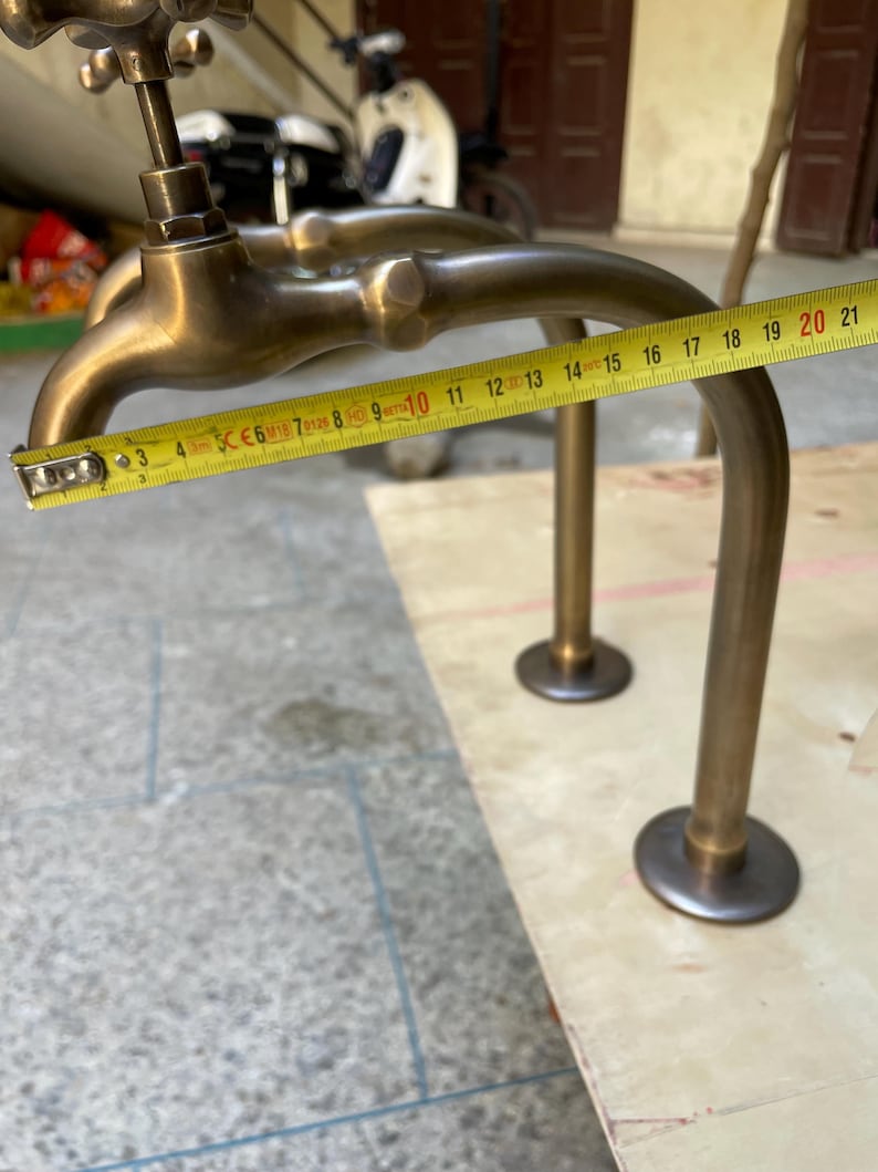 Antique Brass Cross-Handle Bathroom Faucet