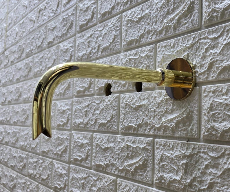 Solid Brass Wall-Mount Waterfall Spout