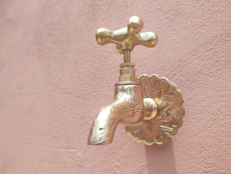 Antique Copper Wall-Mount Bridge Faucet