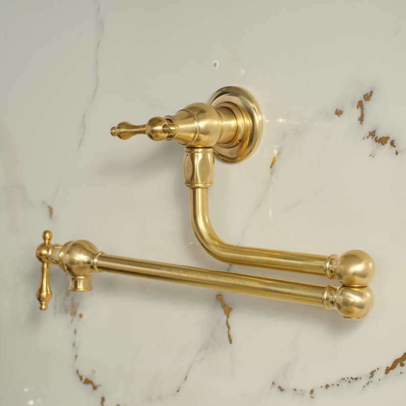 Solid Brass Wall Mount Pot Filler Faucet