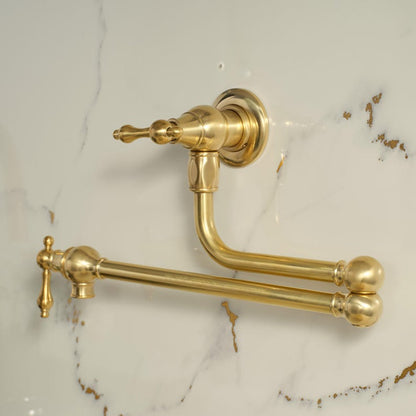 Solid Brass Wall Mount Pot Filler Faucet