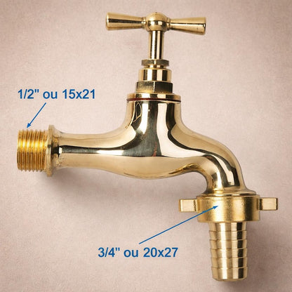 Solid Brass Wall Spigot