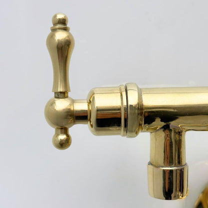 Polished Brass Wall-Mount Faucet