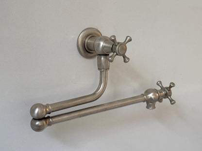 Brushed Nickel Wall Mount Pot Filler