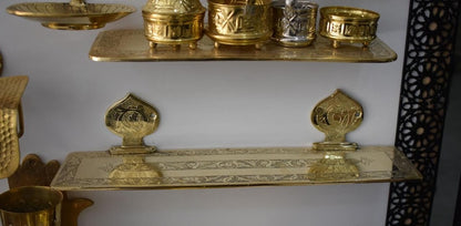 Handmade Solid Brass Soap Dish – Engraved Moroccan Wall-Mounted Bathroom Accessory