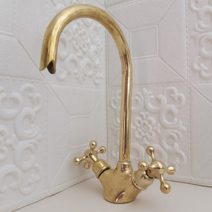 Vintage Solid Brass Bridge Faucet