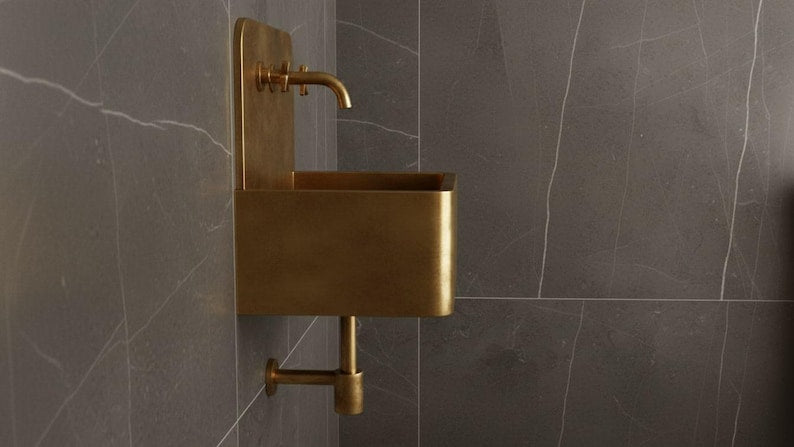 Wall Mounted Brass Utility Sink