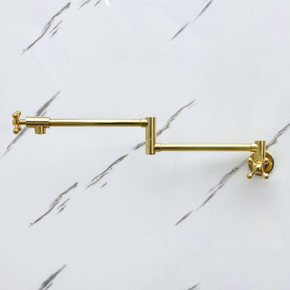 Solid Unlacquered Brass Pot Filler Faucet
