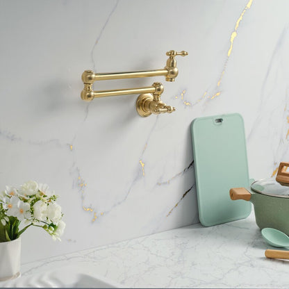 Solid Unlacquered Brass Pot Filler Faucet