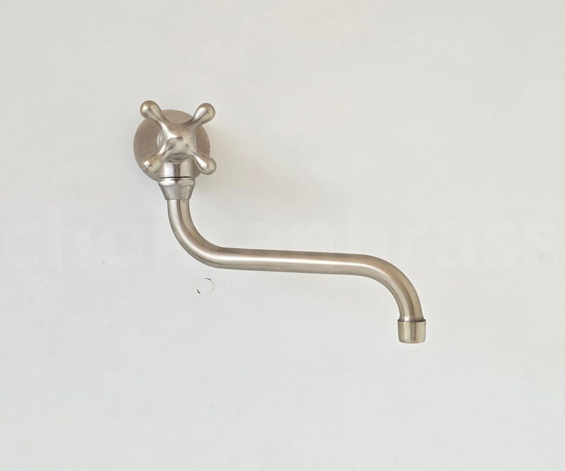 Wall-Mount Faucet Spout with Cross Handle